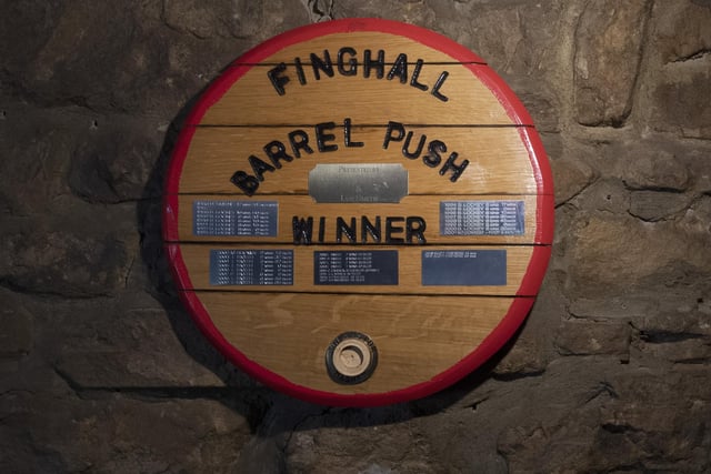 The winners times are added to - predictably - a barrel! Picture taken by Yorkshire Post Photographer Simon Hulme 29th May 2023