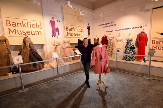 Fashion Expert Lucy Adlington at her exhibtion Opening the Wardrobe at the Bankfield Museum, Halifax. Picture by Simon Hulme