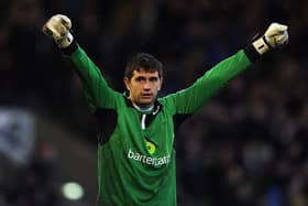 STARTING OUT: Emiliano Martinez - then known as Damian - playing for Sheffield Wednesday against Rochdale  in 2014