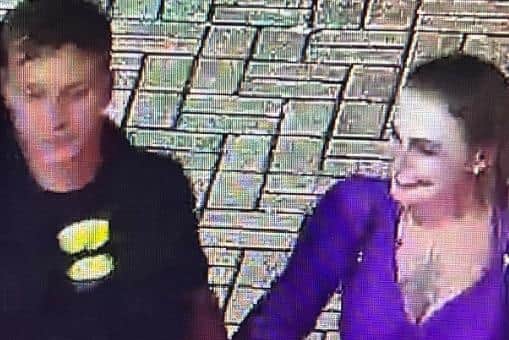 Police want to identify these two people after a group were attacked in Sheffield. Photo: South Yorkshire Police