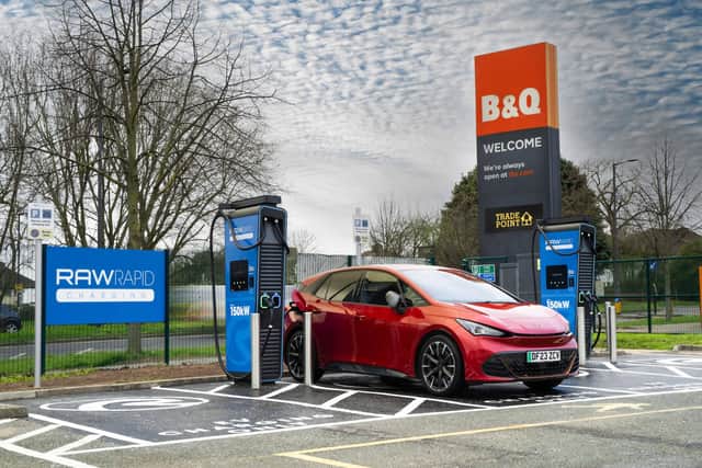 B&Q, together with RAW Charging, has today announced the launch of an EV charging partnership. (Photo supplied on behalf of RAW Charging)