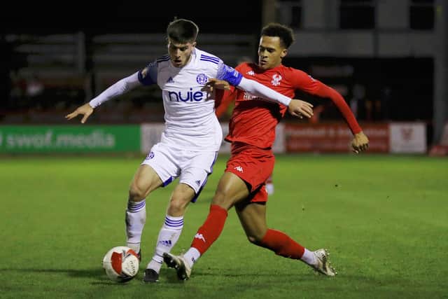 Harrogate-born midfielder Kian Spence scored the only goal for Barrow in a 1-0 win against his hometown team. Image: Cameron Smith/Getty Images