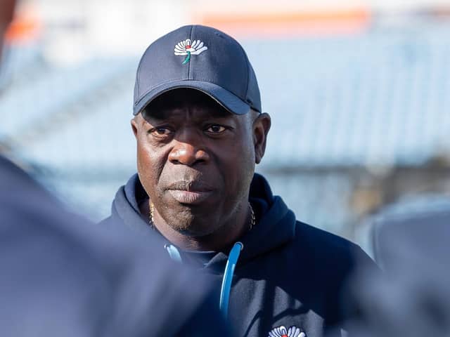 FRUSTRATED: Yorkshire first-team coach, Ottis Gibson was left cursing the weather which forced his team to settle for a County Championship draw against Sussex at Headingley. 
Picture by Allan McKenzie/SWpix.com