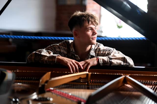 Ellis Arey, who is in his third year at Leeds Conservatoire, will appear on a Sky Arts short film. Picture: Gerard Binks.