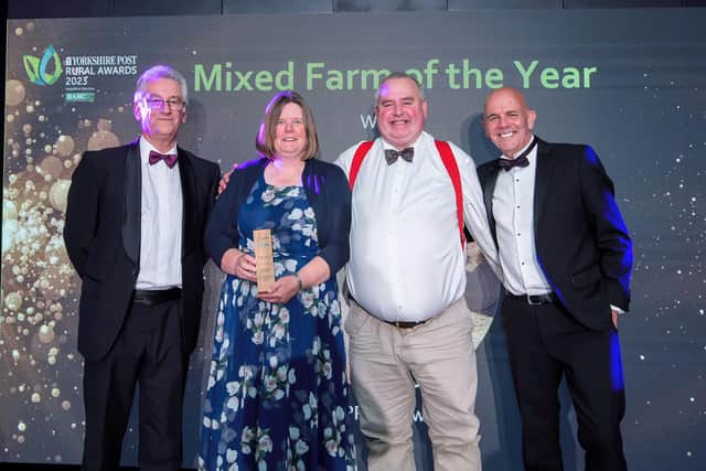 Mixed Farm of the Year winners Dean & Angela Hullah of Tancred Field Farm, Whixley. Picture by Allan McKenzie/AMGP.co.uk