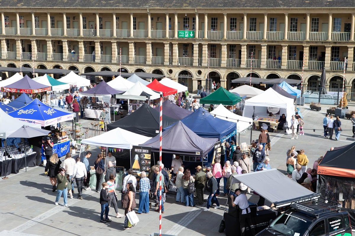 Halifax's Piece Hall cancels market due to Storm Boelo