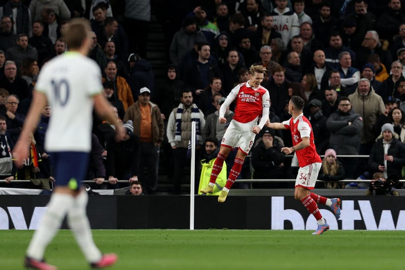 The Norwegian has been in inspired form for Arsenal, who top the Premier League by an eight-point margin. He has eight goals and five assists, meaning he has been involved in just under a third of their league goals this term.