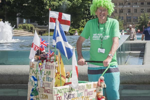 Sheffield's Man with the Pram John Burkhill has been nominated for a JustGiving award in recognition of his legendary fundraising exploits