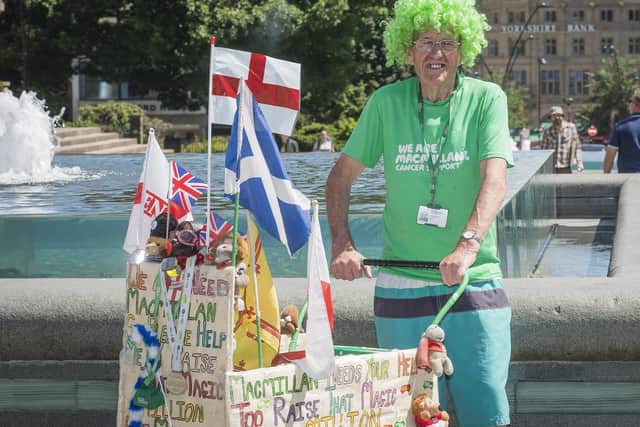 Sheffield's Man with the Pram John Burkhill has been nominated for a JustGiving award in recognition of his legendary fundraising exploits