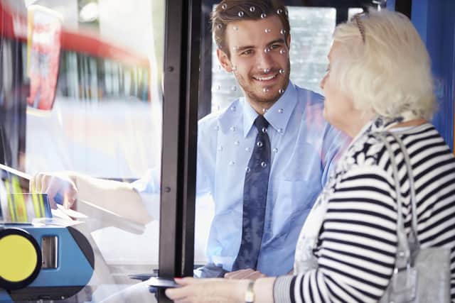 A general picture of an elderly woman getting on a bus. PIC: PA Photo/thinkstockphotos