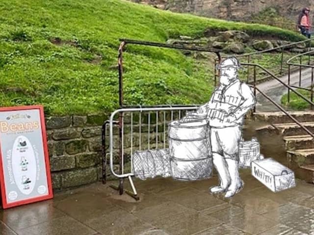 Proposed sculpture of Henry Freeman, Whitby. Artist\'s impression.