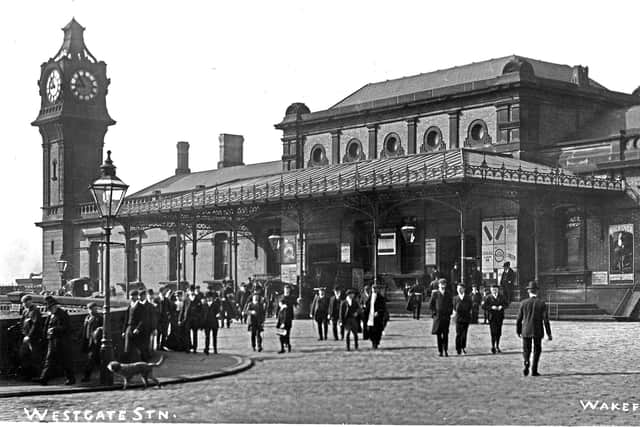 Wakefield Westgate railway station frontage. Peter Tuffrey collection