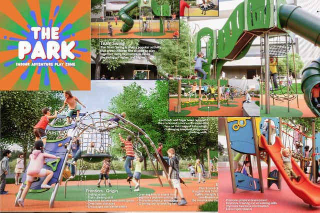 A promotional poster for The Park, which is coming to The Ridings Shopping Centre in Wakefield