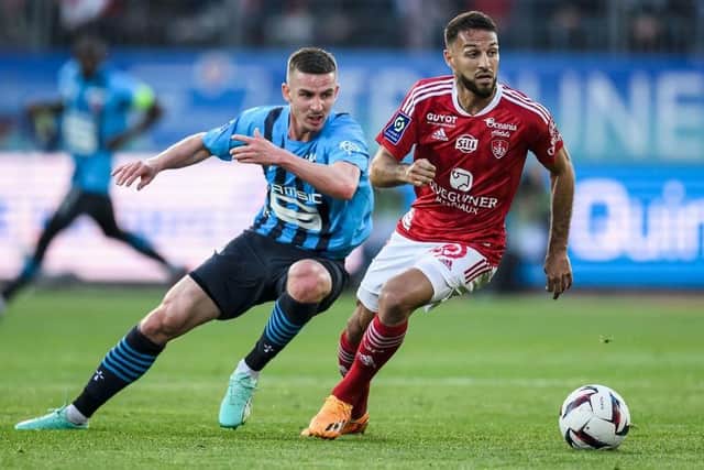 FREE AGENT: Algerian midfielder Haris Belkebla (right) is leaving Brest after five seasons