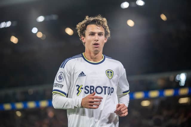 Brenden Aaronson joined Leeds United in May 2022. Image: Bruce Rollinson