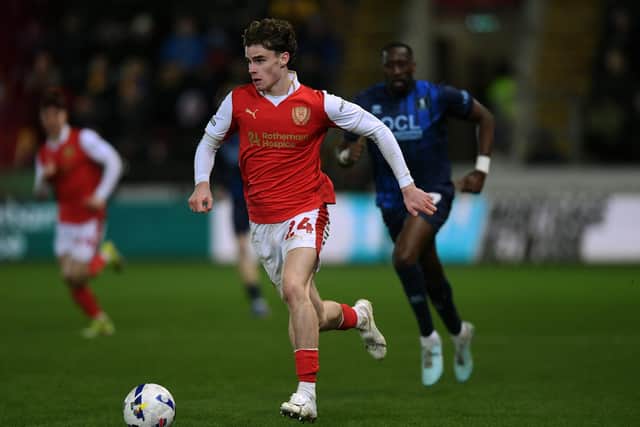 Harry Gray was used out wide during his loan spell at Rotherham United.