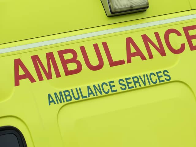 Woman died in Sheffield hospital after near five-hour wait for ambulance ADOBE STOCKCloseup of sign on NHS ambulance vehicle