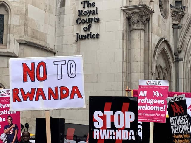 Rishi Sunak and Suella Braverman’s plan to deport asylum seekers to Rwanda has been ruled unlawful by the UK’s Court of Appeal. Credit: Tom Pilgrim/PA Wire