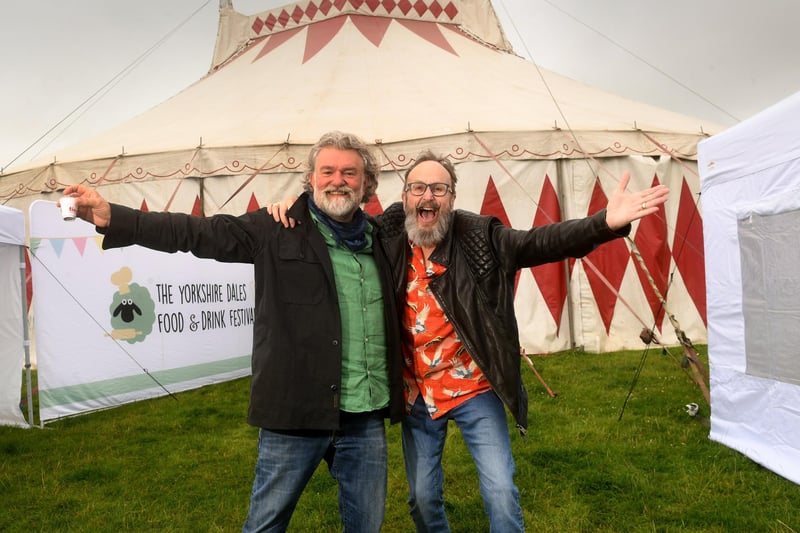 The Hairy Bikers Si King and Dave Myers at the festival.