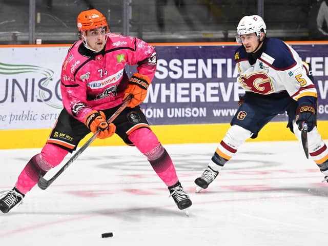 BACK IN THE GAME: Brandon Whistle gained some invaluable game time for both great Britain and Sheffield Steelers over the past 10 days. Picture: Dean Woolley/Steelers Media.