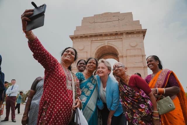 Yvette Cooper during her recent trip to India. Picture: Ben Dance / FCDO