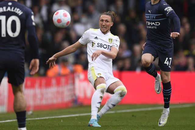 Luke Ayling has yet to play for Leeds United this season after undergoing knee surgery before the end of last season. Picture: by OLI SCARFF/AFP via Getty Images.