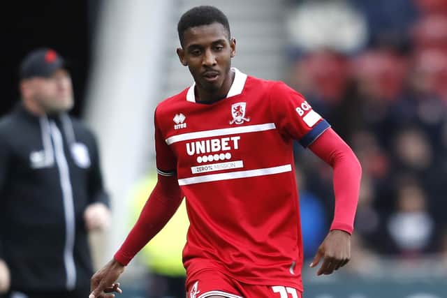DOUBLE DELIGHT: Middlesbrough's Isaiah Jones scored two first-half goals against Preston. Picture: Will Matthews/PA