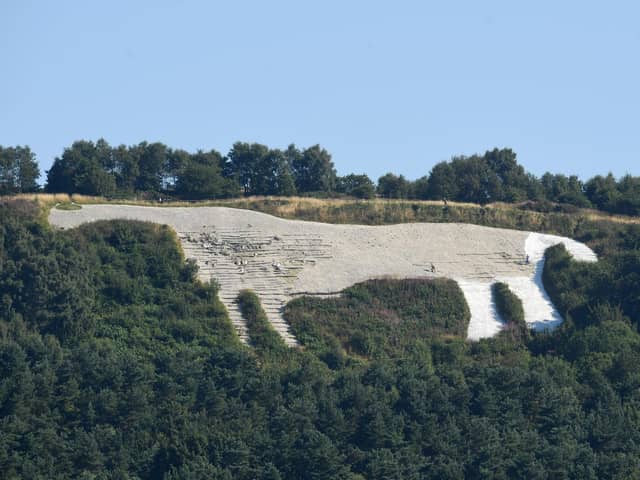 Painters at work on the White Horse