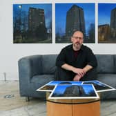 'Mapping Sheffield in Paint' a solo show by Andy Cropper, at Cupola Gallery. Picture Jonathan Gawthorpe