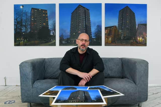 'Mapping Sheffield in Paint' a solo show by Andy Cropper, at Cupola Gallery. Picture Jonathan Gawthorpe