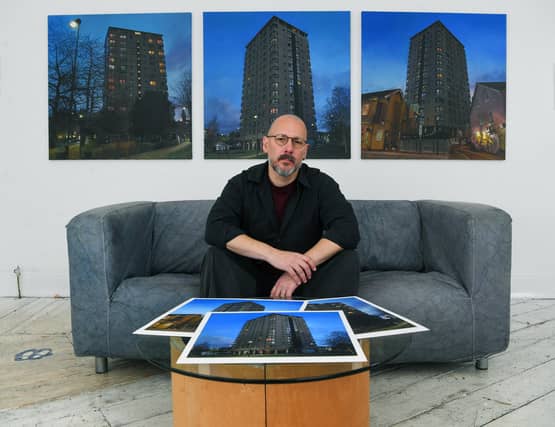 'Mapping Sheffield in Paint' a solo show by Andy Cropper, at Cupola Gallery. Picture Jonathan Gawthorpe
