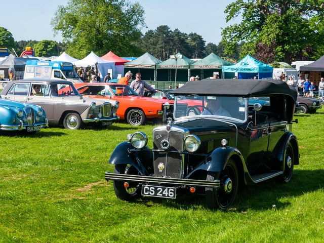 Classic Cars display at the event. Picture By Yorkshire Post Photographer, James Hardisty.