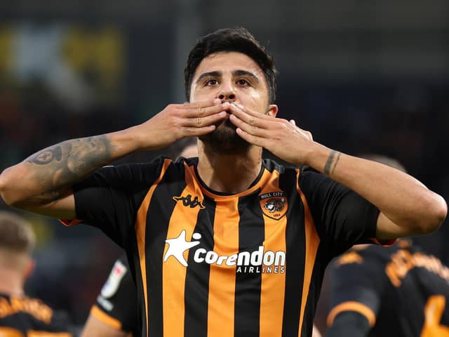 GOALSCORING FORM: Hull City's Ozan Tufan celebrates finding the net against Bristol City