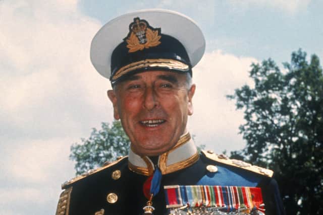 Lord Louis Mountbatten at the Ministry of Defence, London, after his retirement from the office of Chief of the Defence Staff in July, 1965. (Photo by Keystone/Hulton Archive/Getty Images).
