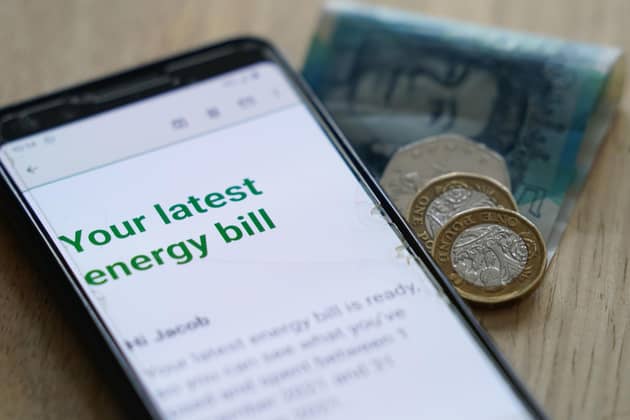 A file photo of an online energy bill. PIC: Jacob King/PA Wire