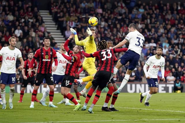 Tottenham Hotspur's Ben Davies scores their side's second goal in the comeback win at Bournemouth (Picture: PA)