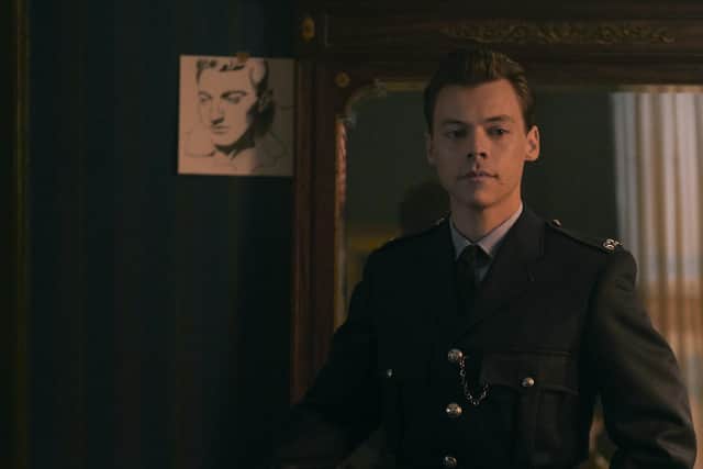 Undated film still handout from My Policeman. Pictured: Harry Styles as (younger) Tom. Picture: PA Photo/©Prime Video/Parisa Taghizadeh.
