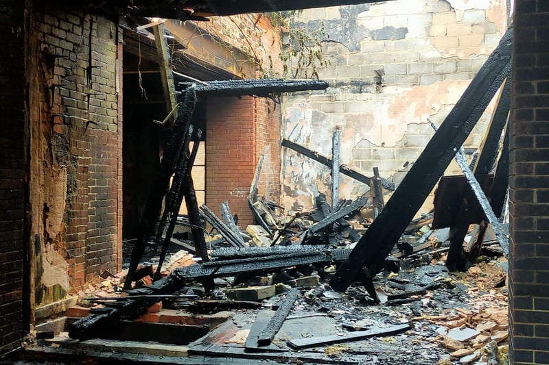 The building has been gutted by fire after fire in recent years, including a minor blaze around a month ago and at least one more in 2018.