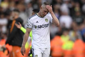 The 31-year-old cut a forlorn figure on the pitch at Elland Road following the final day defeat to Tottenham Hotspur. Image: OLI SCARFF/AFP via Getty Images