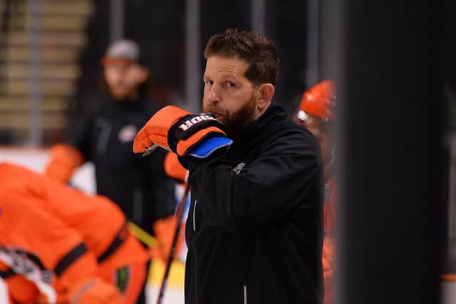 GOOD RETURN TRIP: Sheffield Steelers' head coach Aaron Fox was pleased his team could get back to winning ways quickly. Picture: Dean Woolley/EIHL/Steelers Media.