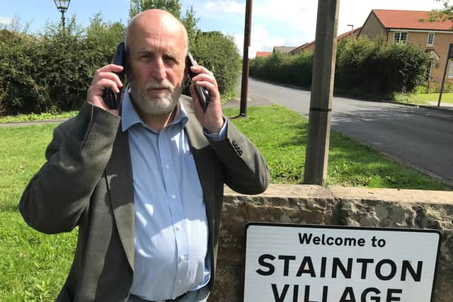 Stainton and Thornton ward councillor David Coupe says mobile phone coverage in the area is atrocious with O2 and Vodafone being singled out for criticism. Picture/credit: Stuart Arnold/Teesside Live.