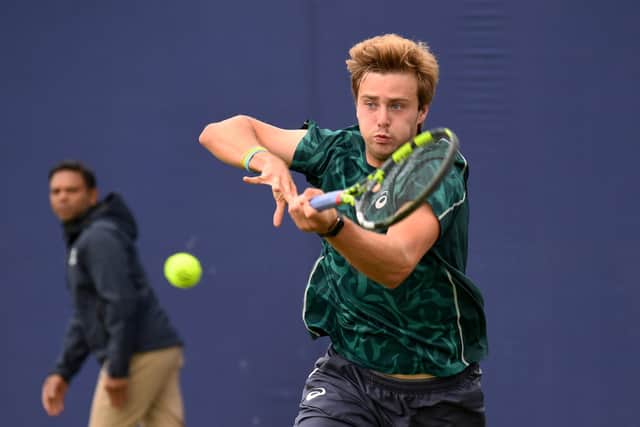 HEADING OUT: Johannus Monday saw his run at the Ilkley Trophy ended on Thursday by Japan’s Shintaro Mochizuki. Picture: Simon Hulme