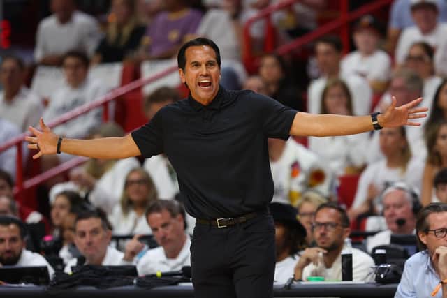 Miami Heat head coach Erik Spoelstra has taken the club to a sixth NBA Finals in 13 years (Picture: Mike Ehrmann/Getty Images)
