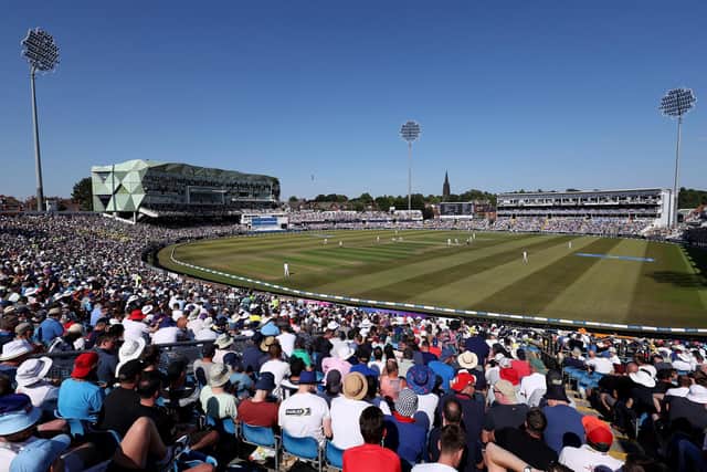 Fans watch the action on a flawless day in Leeds. Photo by Richard Heathcote/Getty Images.