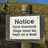 A sign warning dog owners to keep their pets on leads. PIC: Adobe