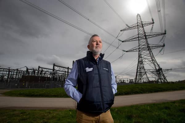 Steve Knight Gregson, National Grid's head of English regions external affairs, at Creyke Beck substation, Cottingham, one of the key areas for National Grid's Great Grid Upgrade, which will be receiving electricity from offshore wind farms off Yorkshire's coast.
Picture Bruce Rollinson
8 April 2024
