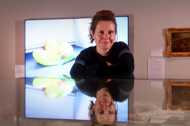 Sheffield based artist Maud Haya-Baviera, pictured at Graves Gallery, Sheffield. Picture taken by Yorkshire Post Photographer Simon Hulme 24th January 2024


