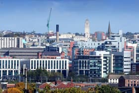 Views of Leeds Skyline. Leeds and Sheffield saw above average take-up of office space during 2023. Picture by Simon Hulme