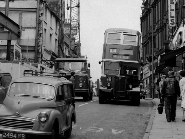 A busy Leeming Street in 1963