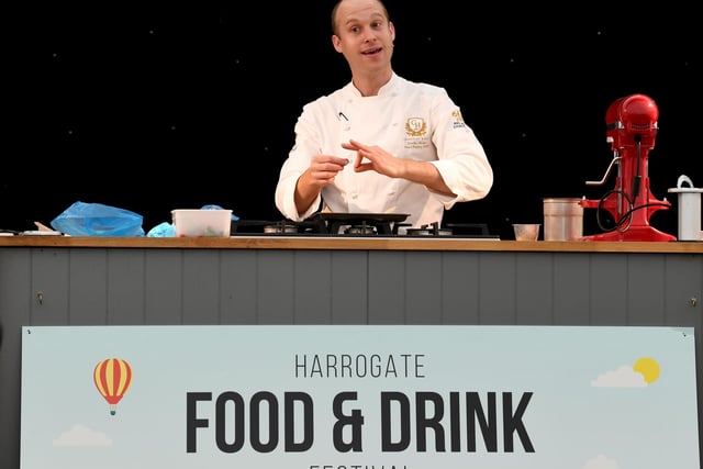 Stefan Rose pictured in the Cookery Theatre at the Harrogate Food and Drink Festival at Ripley Castle Harrogate . Picture by Simon Hulme 3rd September 2022










